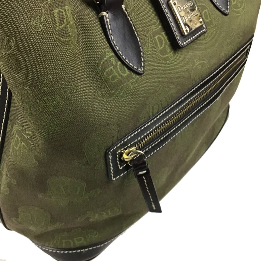 Dooney & Bourke Dark Green Canvas Shoulder Bag - Picture 4 of 15